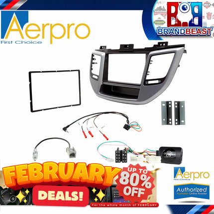 Aerpro FP8303K 2-DIN Stereo Install Kit Suit Hyundai Tucson 2015-On Silver/Black