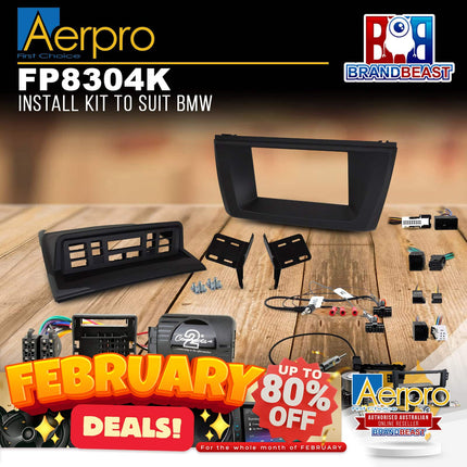 Aerpro FP8304K 2-DIN Stereo Install Kit Suit BMW X3 E83 2004-10 Black