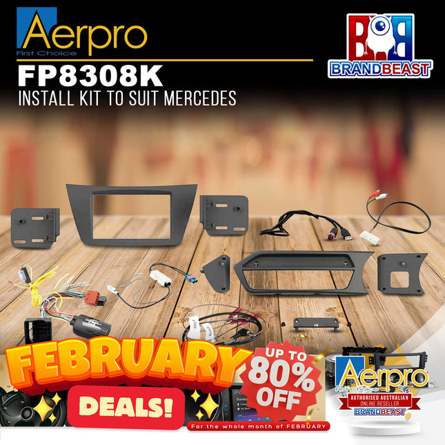 Aerpro FP8308K 2-DIN Install Kit to Suit Mercedes C-Class W204