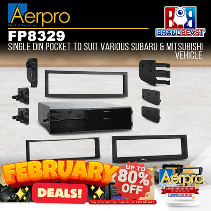 Aerpro FP8329 Single DIN Pocket Suit Subaru/Mitsubishi