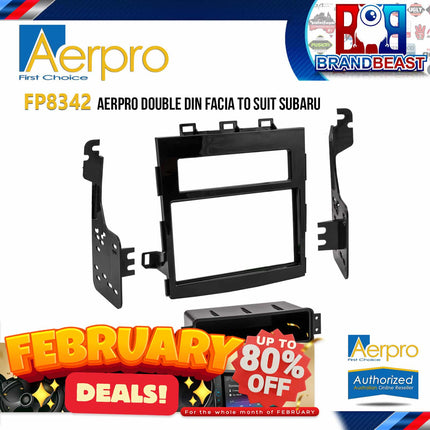 Aerpro FP8342 Double DIN Piano Black Facia Kit Suit Subaru Various Models