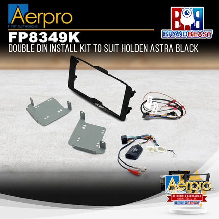Aerpro FP8349K 2DIN Install Kit Black Suit Mitsubishi Triton MQ/MR - Gloss Black