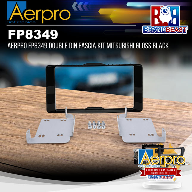 Aerpro FP8349 Double DIN Fascia Kit Mitsubishi Gloss Black