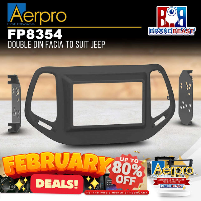 Aerpro FP8354 Double DIN Facia to Suit Jeep Compass 2017- M