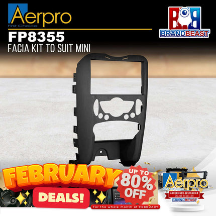 Aerpro FP8355 Single/Double DIN Black Facia Kit For Mini Cooper R56 2007 - 2014