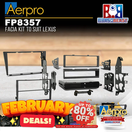 Aerpro FP8357 Single/Double DIN Matte Black Facia Kit Suit Lexus IS200/IS300