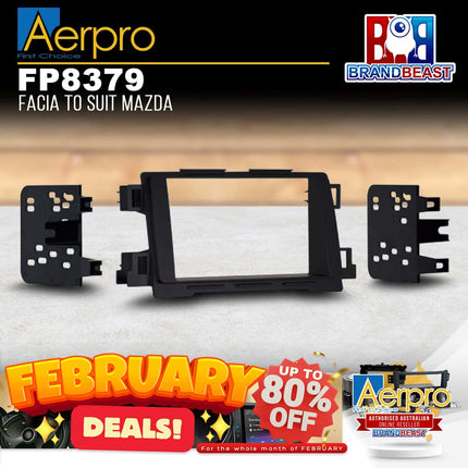 Aerpro FP8379 Double DIN Black Facia Kit Suit Mazda Various Models