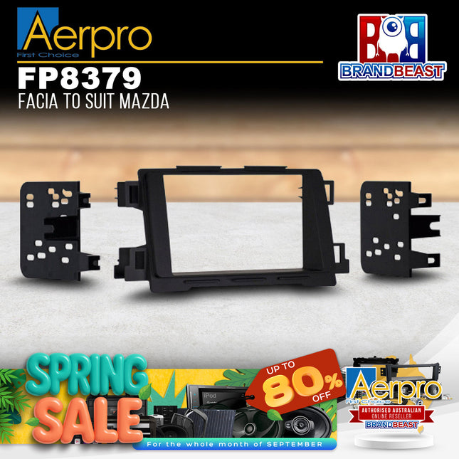 Aerpro FP8379 Double DIN Black Facia Kit Suit Mazda Various Models