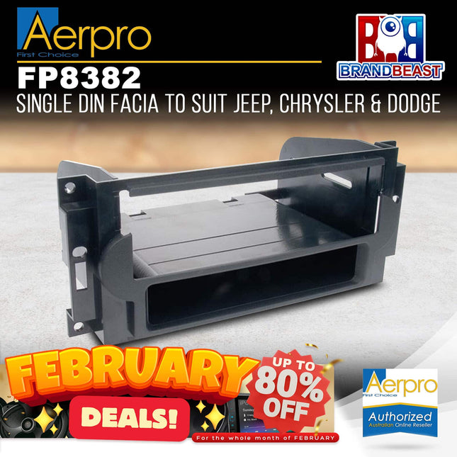 Aerpro FP8382 Single DIN Facia to Suit Chrysler/Jeep/Dodge