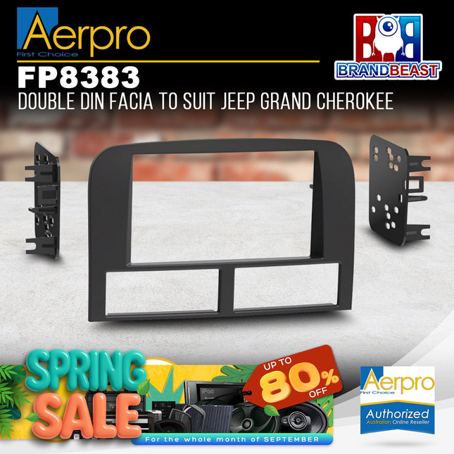 Aerpro FP8383 Double DIN Facia to Suit Jeep Grand Cherokee 2001-2005 WJ, WG