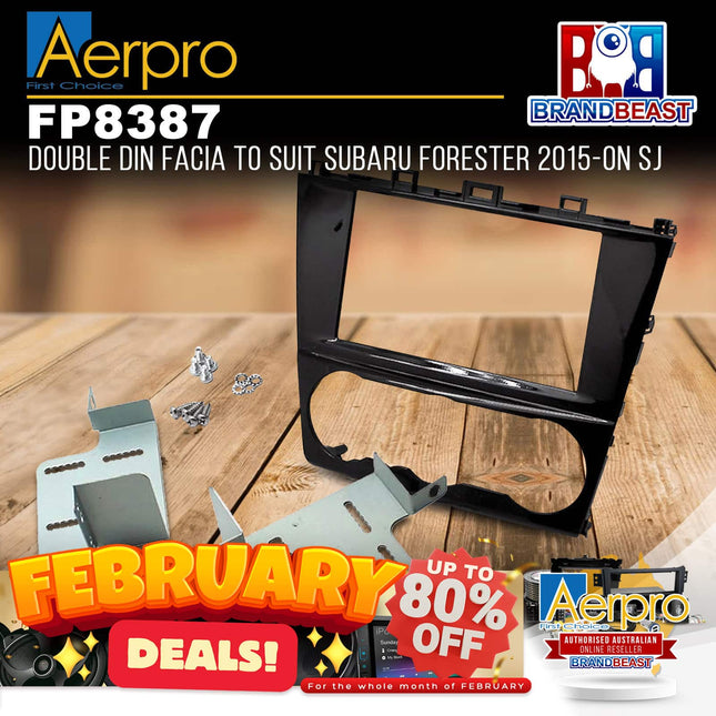 Aerpro FP8387 Double DIN Black Facia Kit Suit Subaru Various Models