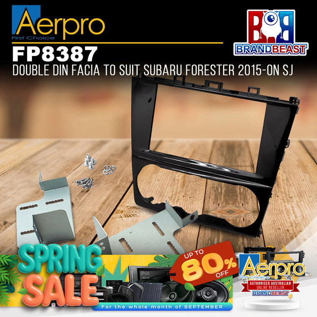 Aerpro FP8387 Double DIN Black Facia Kit Suit Subaru Various Models