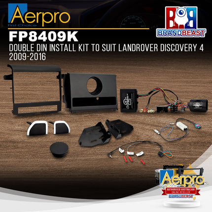 Aerpro FP8409K Double DIN Install Kit to Suit Landrover Discovery 4 2009-2016