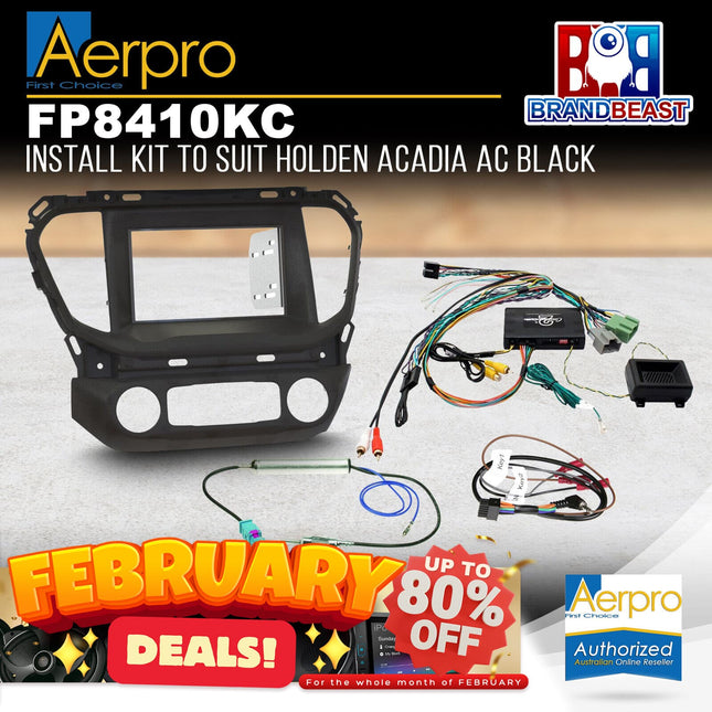 Aerpro FP8410KC Double DIN Install Kit to Suit Holden Acadia AC Black