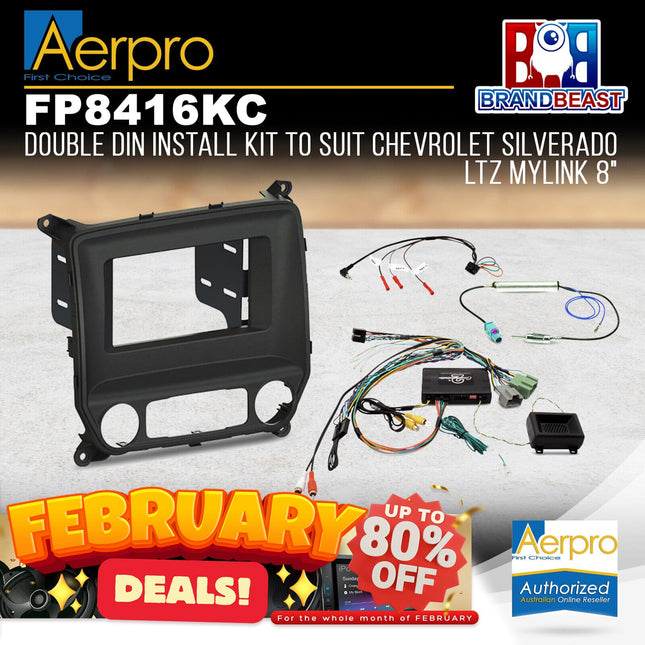 Aerpro FP8416KC Double DIN Install Kit to Suit Chevrolet Silverado LTZ Mylink 8&quot;