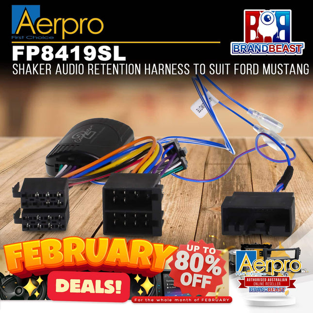 Aerpro FP8419SL Shaker Audio Retention Harness Suit Ford Mustang