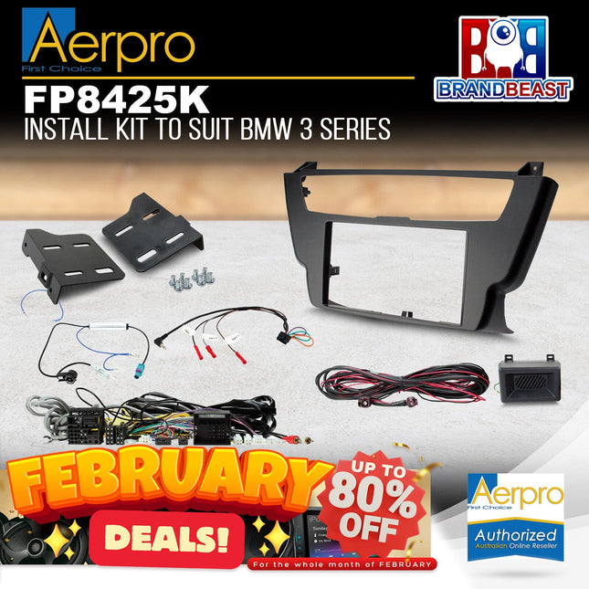 Aerpro FP8425K Install Kit Suit BMW 3 Series & 4 Series (Non-Amplified)