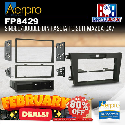 Aerpro FP8429 Single/Double DIN Facia Kit to Suit Mazda CX7