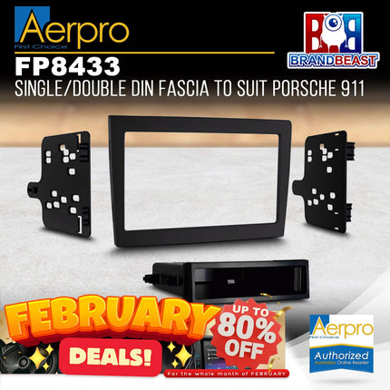 Aerpro FP8433 Single/Double DIN Facia to Suit Porsche 911 997