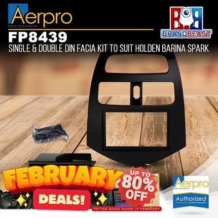 Aerpro FP8439 Single/Double DIN Facia Kit to Suit Holden Barina Spark