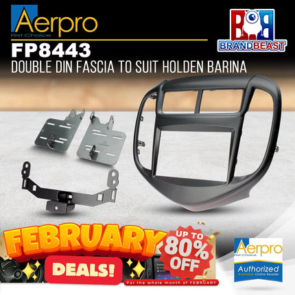 Aerpro FP8443 Double DIN Black Facia Kit Suit Holden Barina TM 2017 - 2018