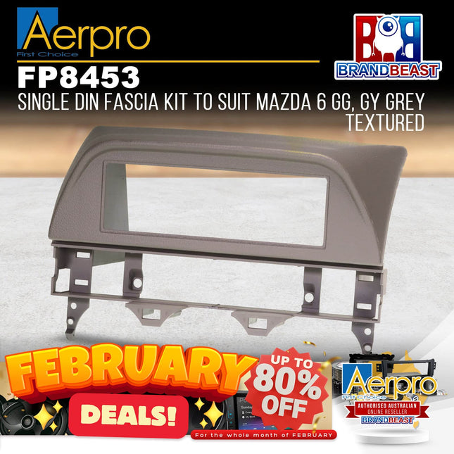 Aerpro FP8453 Single DIN Facia Kit Suit Mazda 6 GG/GY - Grey Textured