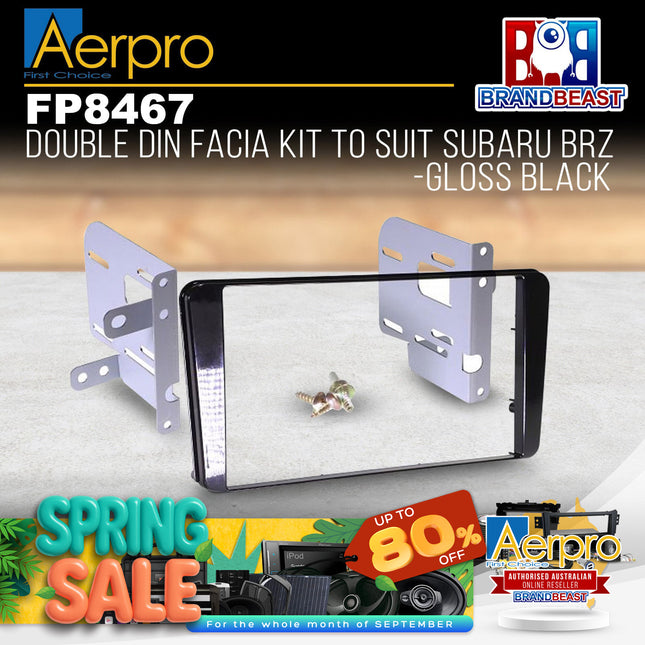 Aerpro FP8467 Double DIN Gloss Black Facia Kit Suit Subaru BRZ 2017 - ON