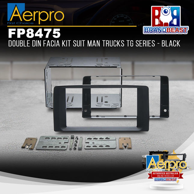 Aerpro FP8475 Double DIN Facia Kit Suit MAN Trucks TG Series - Black