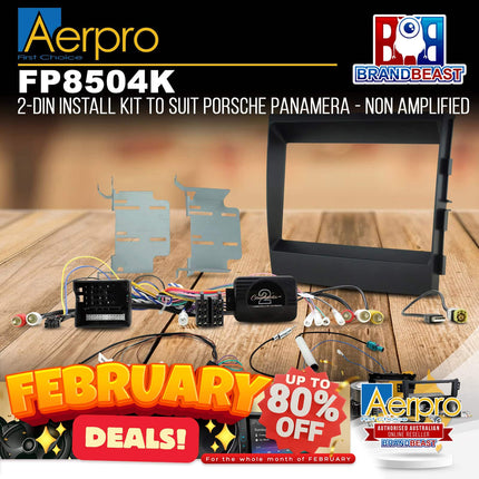 Aerpro FP8504K Double DIN Black Headunit Installation Kit Suit Porsche Panamera