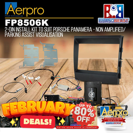 Aerpro FP8506K 2-DIN Install Kit to Suit Porsche Panamera - Non Amp/Parking Disp