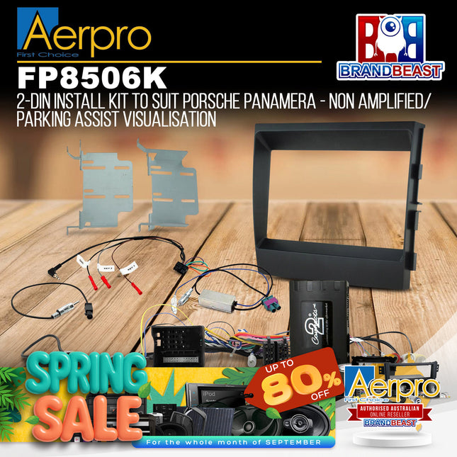 Aerpro FP8506K 2-DIN Install Kit to Suit Porsche Panamera - Non Amp/Parking Disp
