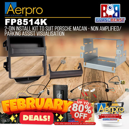 Aerpro FP8514K 2-DIN Install Kit to Suit Porsche Macan - Non Amp/Parking Disp