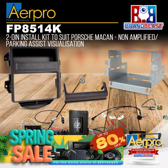 Aerpro FP8514K 2-DIN Install Kit to Suit Porsche Macan - Non Amp/Parking Disp