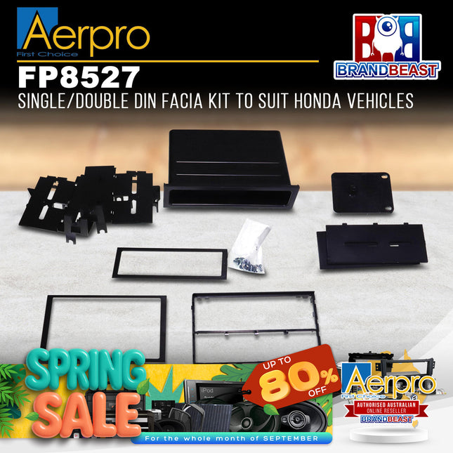 Aerpro FP8527 Single/Double DIN Black Facia Kit Suit Honda Various Models