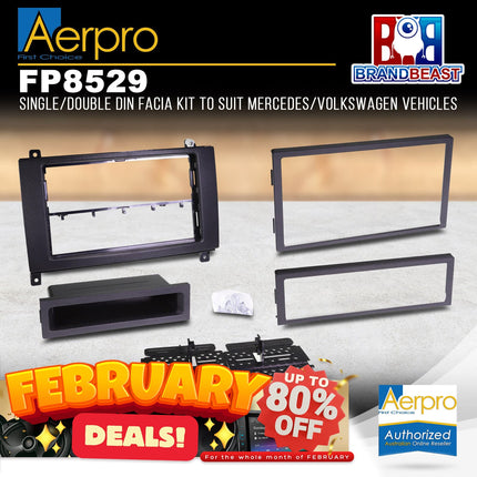 Aerpro FP8529 Single/Double DIN Black Facia Kit Suit Mercedes/Volkswagen Models