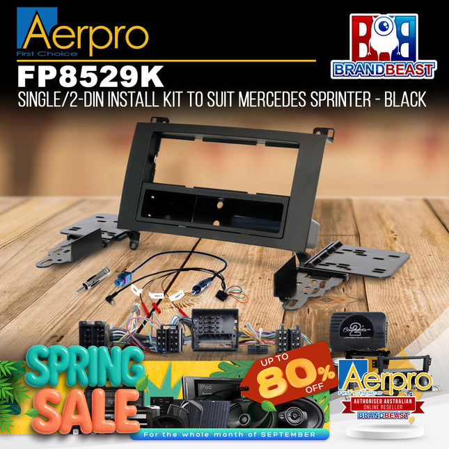 Aerpro FP8529K Single/Double DIN Black Install Kit Suit Mercedes Sprinter