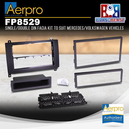 Aerpro FP8529 Single/Double DIN Black Facia Kit Suit Mercedes/Volkswagen Models