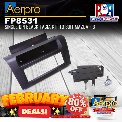 Aerpro FP8531 Single DIN Black Facia Kit to Suit Mazda - 3