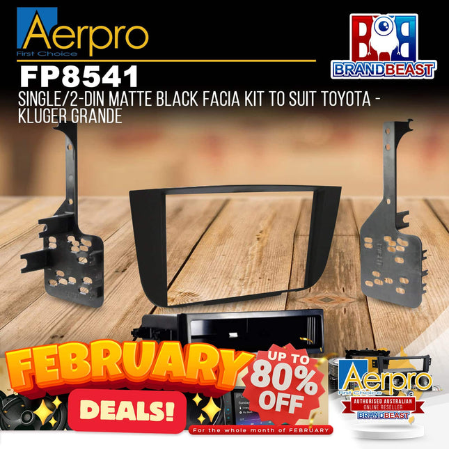 Aerpro FP8541 Single/Double DIN Facia Kit Suit Toyota Kluger Grande 2003 - 2006