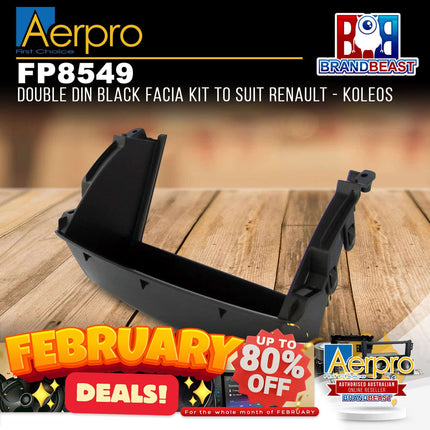 Aerpro FP8549 Double DIN Black Facia Kit Suit Renault Koleos 2008 - 2015