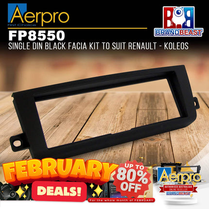 Aerpro FP8550 Single DIN Black Facia Kit to Suit Renault - Koleos