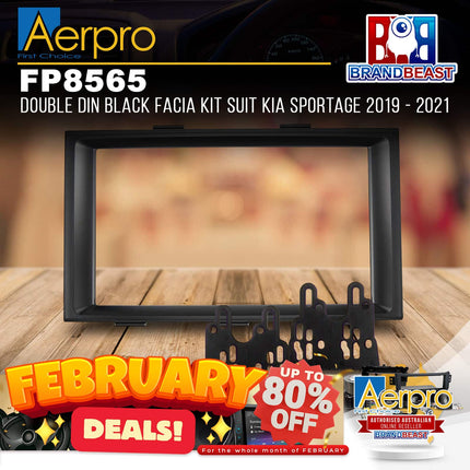 Aerpro FP8565 Double DIN Black Facia Kit Suit Kia Sportage 2019 - 2021