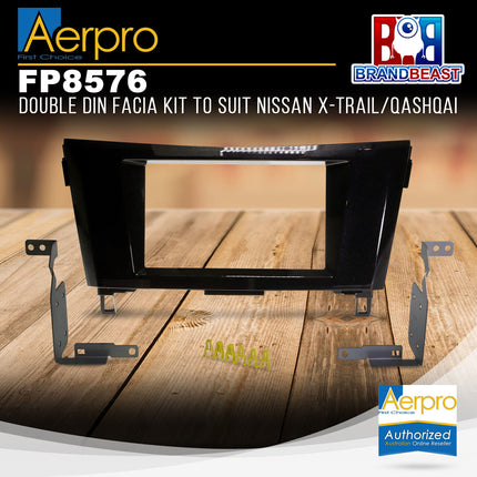 Aerpro FP8576 2DIN Black Facia Kit Suit Nissan X-Trail T32/Qashqai 2014 - ON