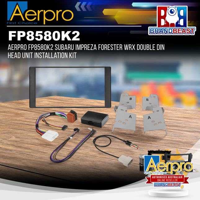 Aerpro FP8580K2 Subaru Impreza Forester WRX Double DIN Head Unit Installation Kit