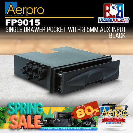 Aerpro FP9015 Single Drawer Pocket With 3.5mm AUX Input - Black