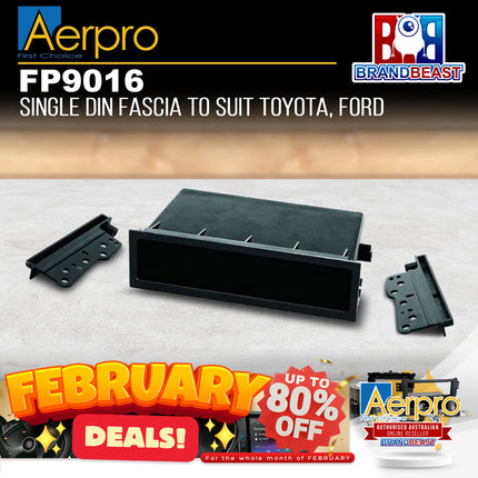 Aerpro FP9016 Single DIN Black Facia Kit Suit Toyota & Subaru Various Vehicles