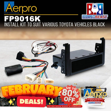 Aerpro FP9016K Single/Double DIN Black Install Kit Suit Various Toyota Vehicles