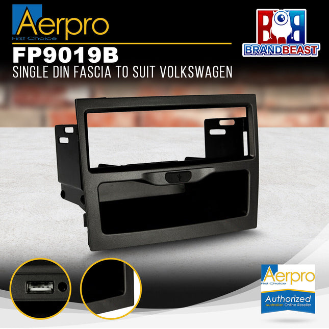 Aerpro FP9019B Single DIN Facia Kit with USB to Suit Holden