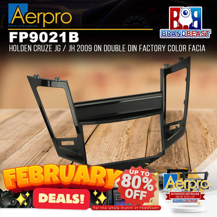 Aerpro FP9021B Single/Double DIN Gloss Black Facia Kit Suit Holden Cruze 2009 - 2016