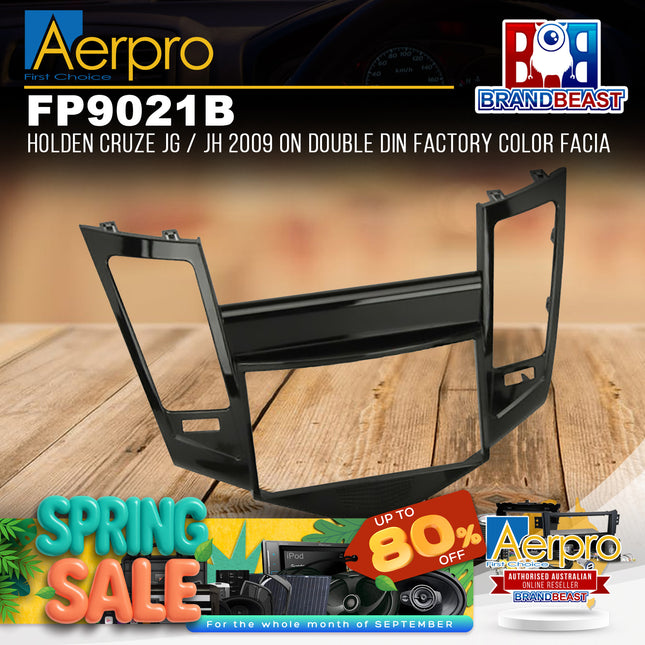 Aerpro FP9021B Single/Double DIN Gloss Black Facia Kit Suit Holden Cruze 2009 - 2016